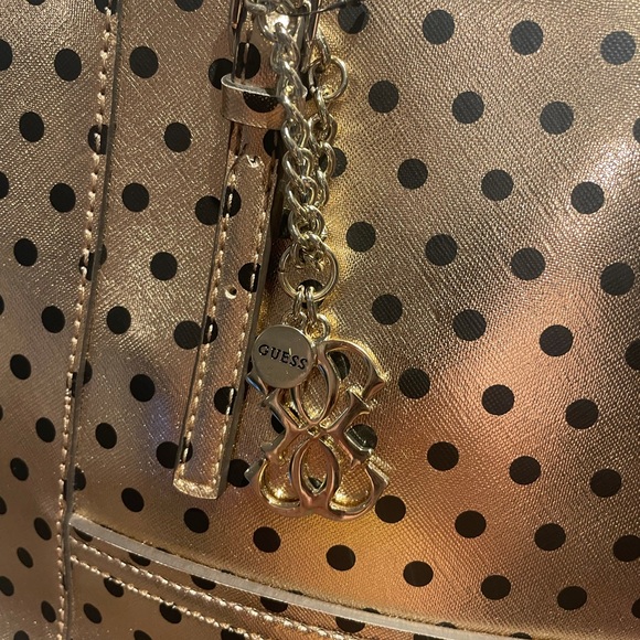 Rose Gold Polka Dot Guess Purse - Picture 10 of 12